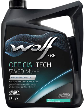 Моторное масло Wolf OfficialTech 5W-30 MS-F, 5л 